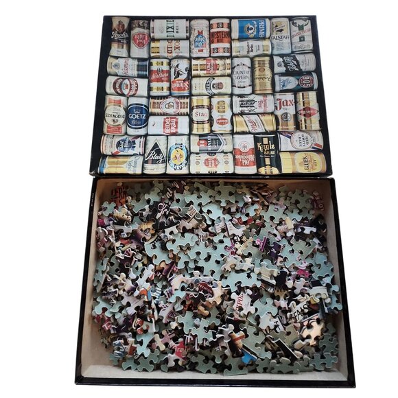 Springbok Jigsaw Puzzle Whats Your Pleasure Beer Cans 500 piece Complete PZL4064 - Picture 4 of 12